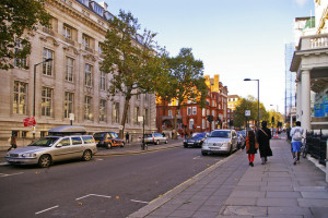 Exhibition Road, Londres, antes da remodelação.
